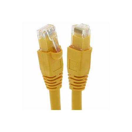 CAT6A UTP Ethernet Network Booted Cable- 100ft- Yellow